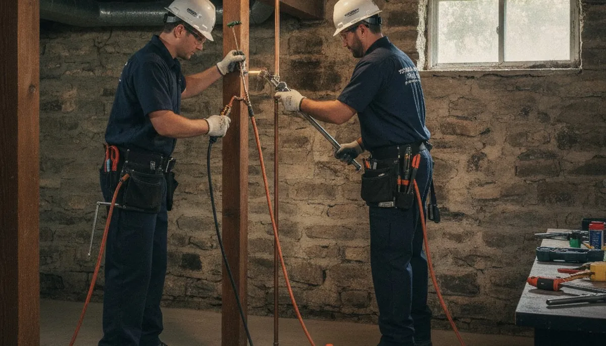 Andover, MA plumber repairing a leak for plumbing repair service