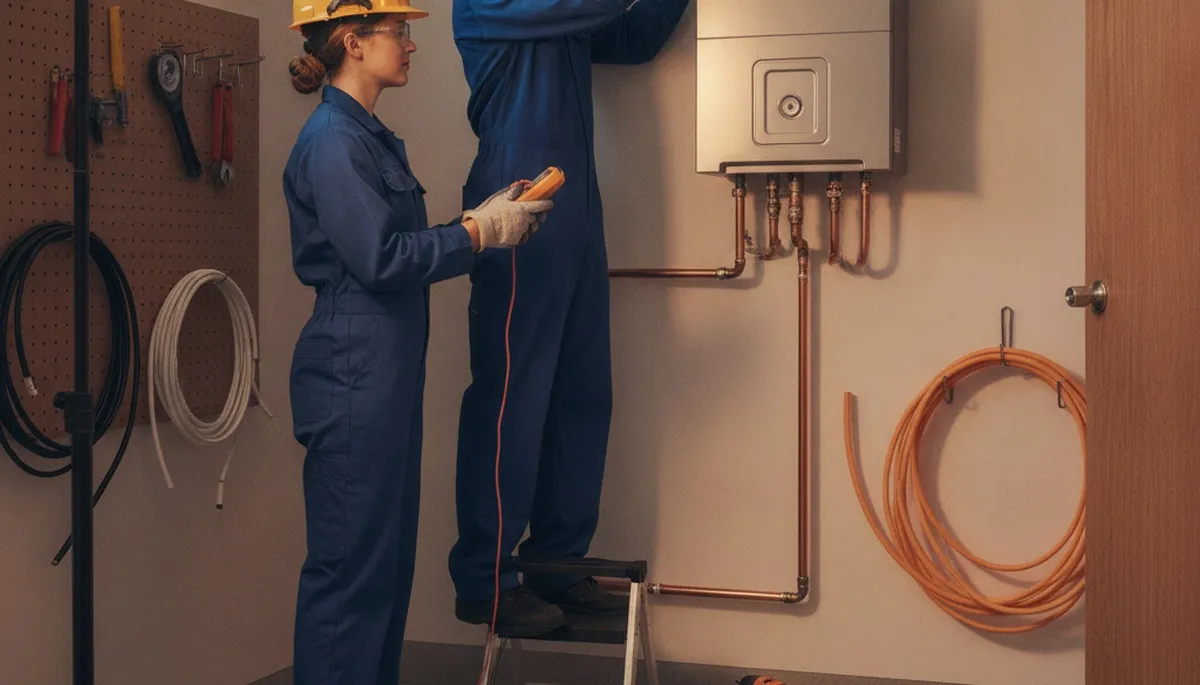 Tankless water heater installation in Andover, MA for efficient on-demand hot water