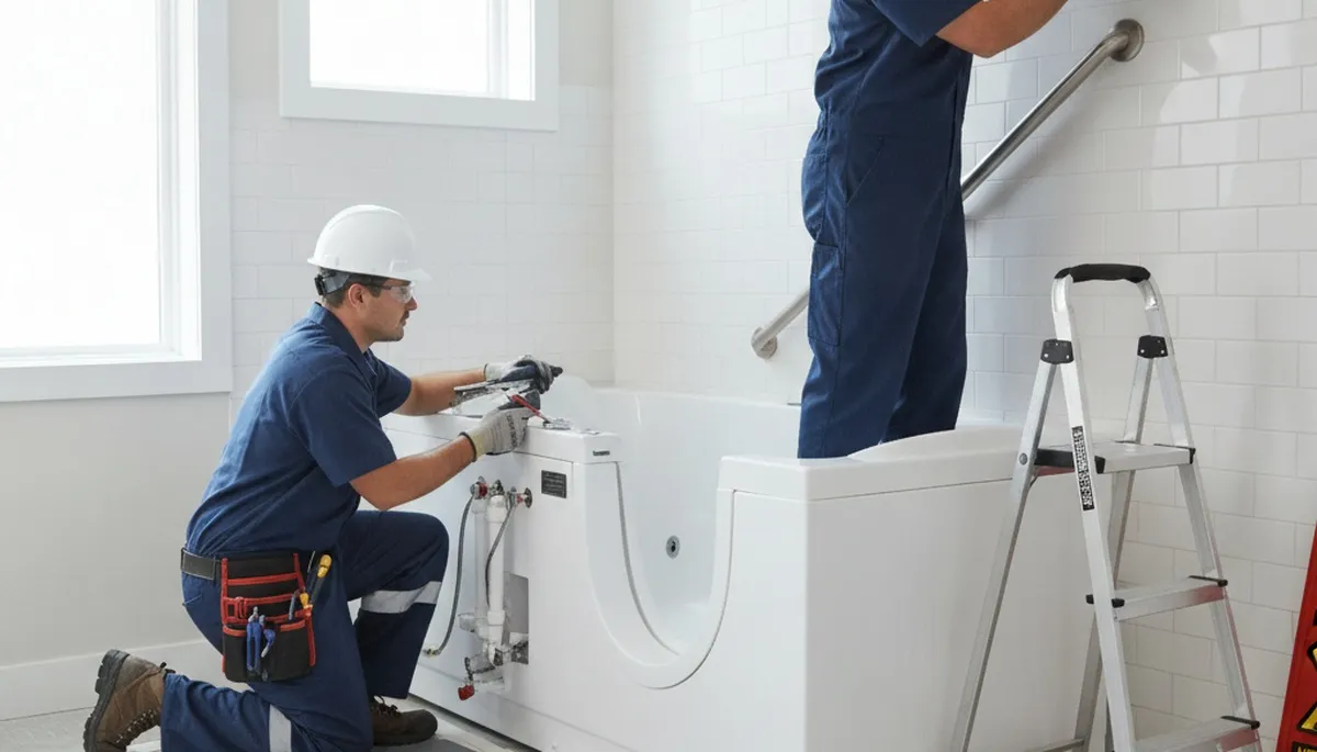 Walk-in tub installation for Andover, MA homes by local plumbing repair experts